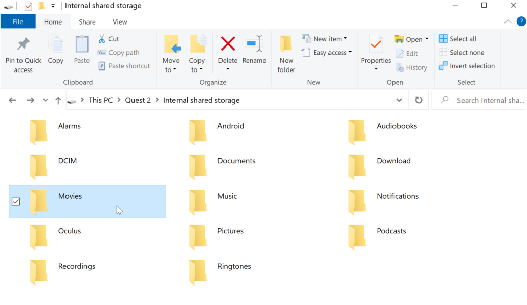 screenshot of file explorer